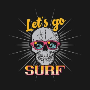 Eat Sleep Surf Repeat- Skeleton Surfer T-Shirt