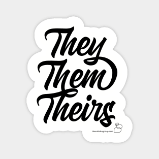 They, Them, Theirs "Swooshy" Pronouns Magnet