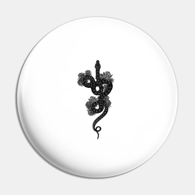 Snake and flowers blackwork flash design Pin by VEROfojt