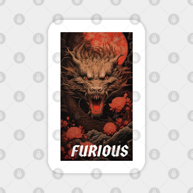 FURIOUS - DARK FANTASY ART STYLE Magnet by Vista Threads Co