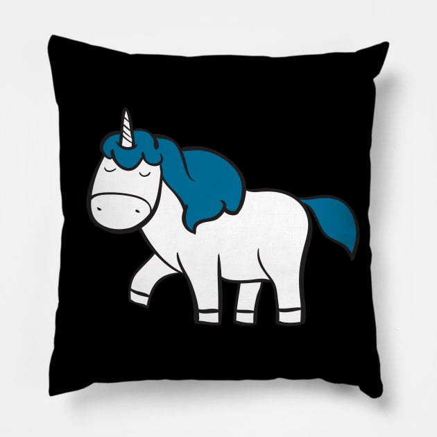 Unicorn In Daily Life Pillow by KsuAnn