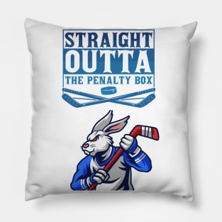 Straight outta the penalty box rabbit Pillow