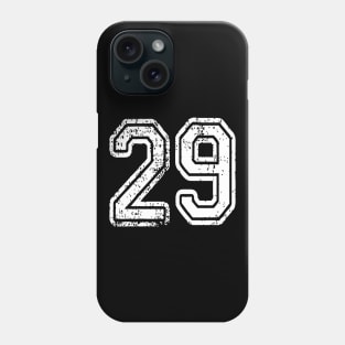 Number 29 Grungy in white Phone Case