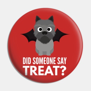 Skye Terrier Halloween Trick or Treat Pin