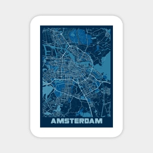 Amsterdam - Netherlands Peace City Map Magnet