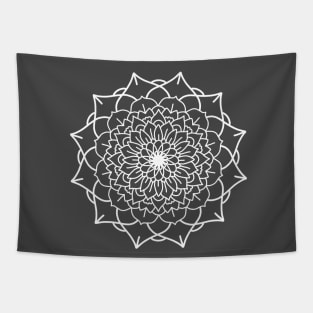 WHITE MANDALA Tapestry