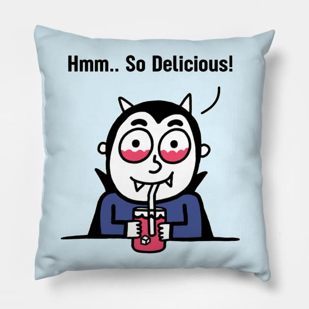 Halloween Blood Drink Pillow by SuperrSunday