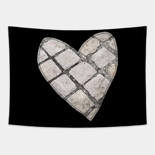 Concrete Heart Valentines Day Tapestry