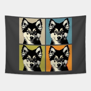 Pop Retro Norwegian Elkhound Art - Cute Puppy Tapestry