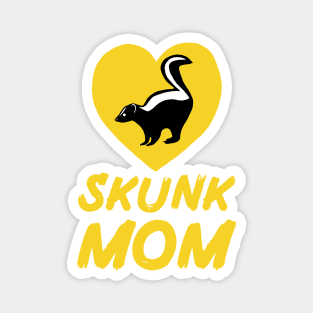 Skunk Mom for Skunk Lovers, Yellow Magnet