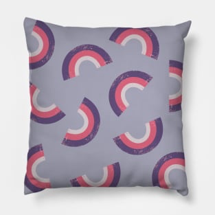 Pink and Purple Rainbow Pattern Pillow