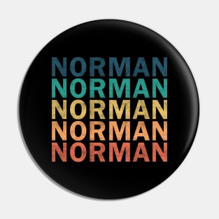 Norman Name T Shirt - Norman Vintage Retro Name Gift Item Tee Pin