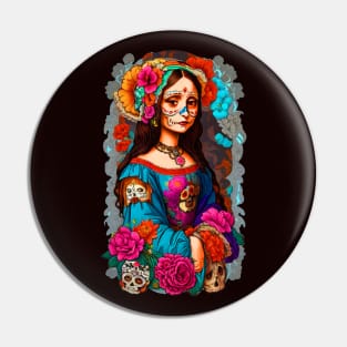 Sugar Skull Halloween Pin