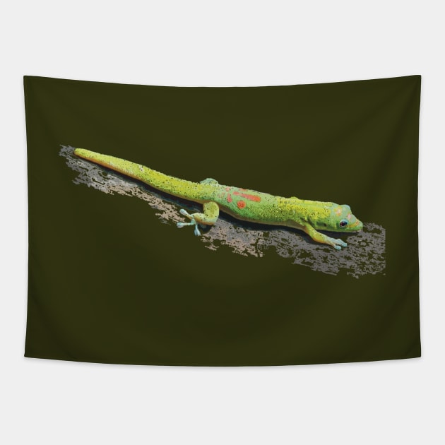 Gold Dust Day Gecko Tapestry by NadJac