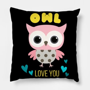 Owl Love You Cute Owls Funny Bird Saying Pillow
