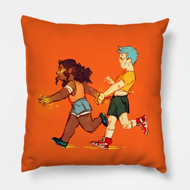 Nieve and Dalia Pillow by drizzledrawings