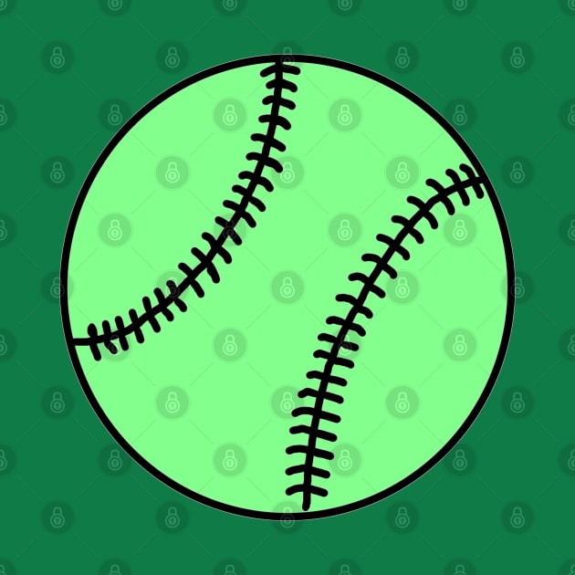 Light Green Baseball Ball - Doodle by SpHu24