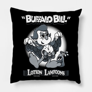 Buffalo Bill Lotion Lampoons - Vintage Cartoon - Creepy Cute Horror Pillow