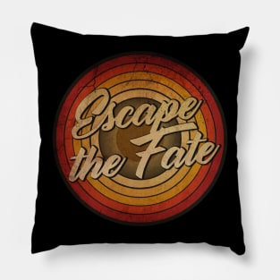 arjunthemaniac,circle retro faded Escape the Fate Pillow