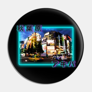 Neon Akihabara Nights Tokyo City Japan Pin