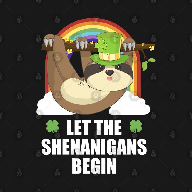 Sloth Shenanigans Funny St Patricks Day by TheBeardComic