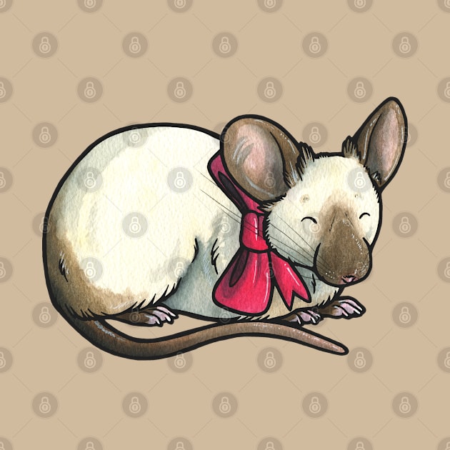 Siamese pet mouse by animalartbyjess