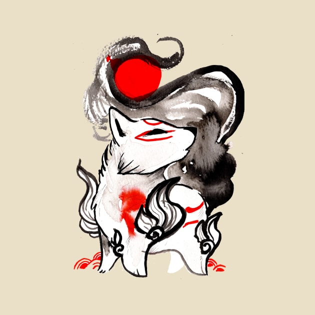 Okami Amaterasu II by RubisFirenos