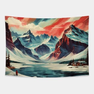 Canada Vintage Poster Tourism Tapestry