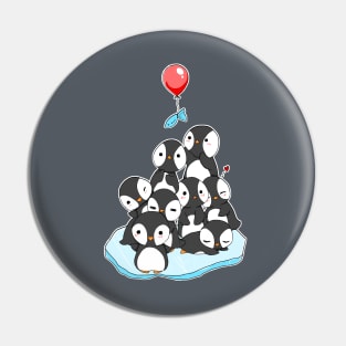 Cute penguin mountain Pin