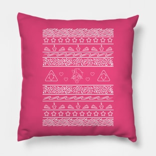 Glamrock Trash chicken Ugly Holiday Sweater Pillow