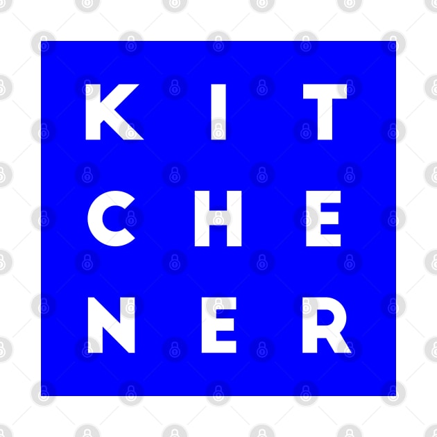 Kitchener | Blue square, white letters | Canada by Classical