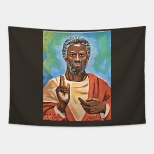 J.J. Evans' Black Jesus Painting - Good Times Tapestry