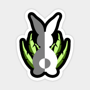Easter Bunny Gray & White Magnet