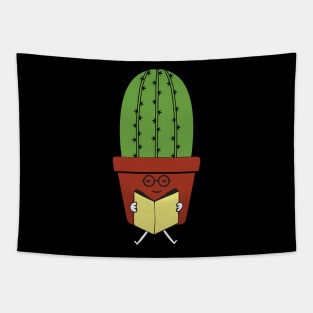 Cute Cactus Reading Books Funny Book Lover Reader Bookworms Tapestry