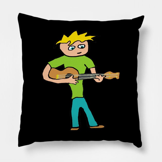 Ukulele Pillow by Mark Ewbie