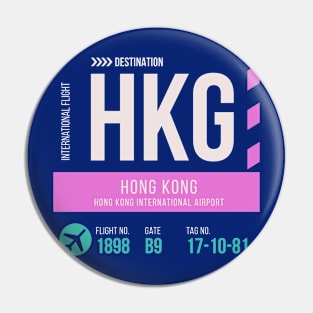 Hong Kong Airport Stylish Luggage Tag (HKG) Pin