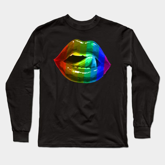 Lgbt Gay Homosexual Lesbian Rainbow Lips Pride T-Shirt Lgbt Gay Homosexual Lesbian Rainbow Lips Pride T-Shirt