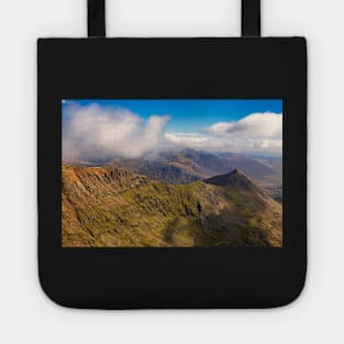 Crib y Drysgol and Crib Goch from Snowdon summit Tote