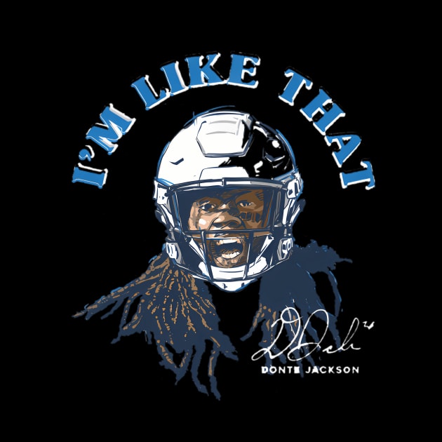 Donte Jackson Carolina I'M Like T Portrait by keng-dela