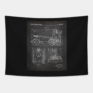 Ice Hockey Patent - Hockey Player Coach Team Art - Black Chalkboard Tapestry