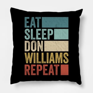 Funny Eat Sleep Don Repeat Retro Vintage Pillow