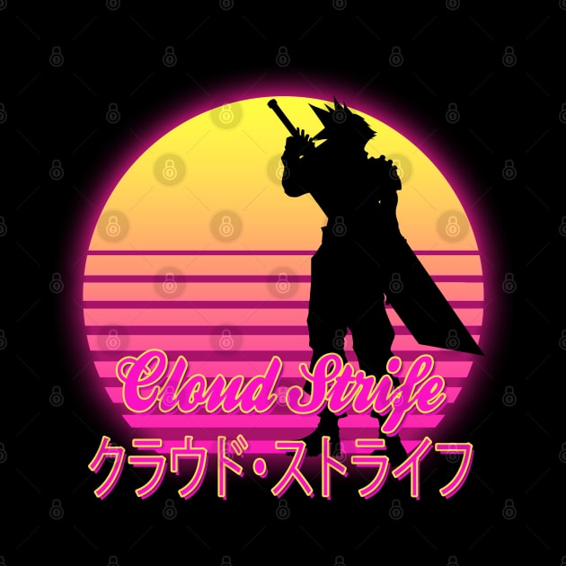 FF7 Retro Cloud Silhouette by Rickster07