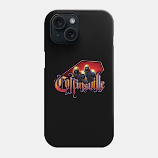 Coffinsville with death Band Faces Phone Case