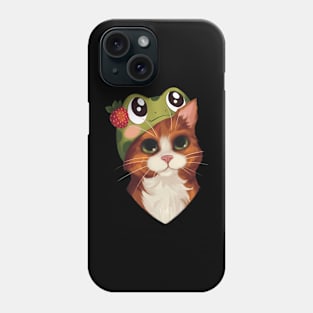 Frog Cat With Strawberry Phone Case