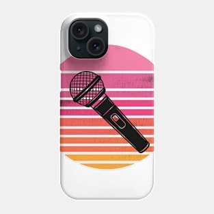 Old School Microphone Sunset Phone Case