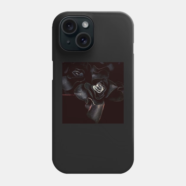 Black Rose Phone Case by Nature-Arts