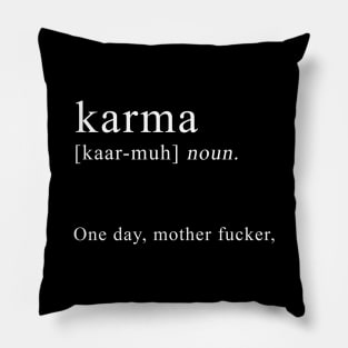 Karma Definition Typhograph Pillow