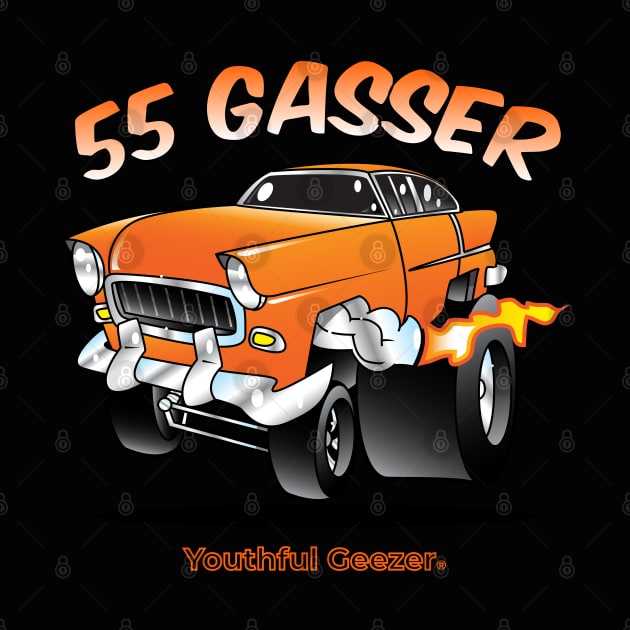 55 Gasser Cartoon Car Toon by YouthfulGeezer