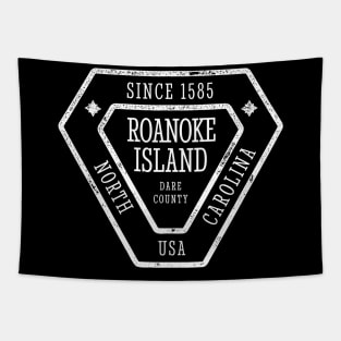 Roanoke Island, NC Summertime Vacationing Sign Tapestry