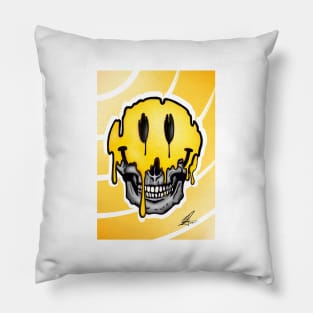 Skull Smiley for that Happy-sad Mood Pillow